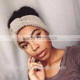 Handmade Crochet Ponytail Beanie Handband Hat thumbnail-2
