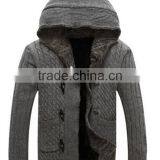 Button Down Pattern Sweater Jersey Heavy Knit Cardigan Man thumbnail-5