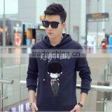 China Clothing Manufacturers Oem Custom 100% Cotton Long Sleeve Printed Pullover Hoodie Without Pockets thumbnail-4