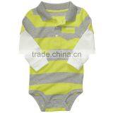 STRIPED POLO COLLAR ROMPER FOR KIDS