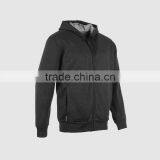 Men's Black Hoodies With Zip 100% Cotton thumbnail-3