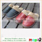 Leather Warm Winter Indoor Slipper Cow Leather Wholesale thumbnail-1