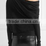 2017 New Design Girl One- Shoulder Sweater Knitted Pullover thumbnail-4