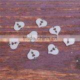 Stainless Steel Charms Heart Silver Tone Semicolon thumbnail-3