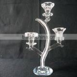 New Type Crystal Candle Holder Centerpieces Inside Have Small Diamond on Pillar thumbnail-5