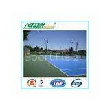 Blue Silicon Polyurethane Sports Flooring Sandwich System Outdoor Basketball Court Surface