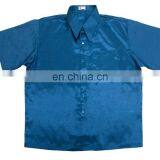 Lofbaz Men Casual Camp Work Everyday Button Down Plain Long / Short Sleeve Shirts thumbnail-5