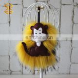 New Comer Chinese Fur Bag Charm Customized Chains Leather Key Chain