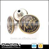 High Quality Cool Lettering Brass Material New Wholesale Jeans Button thumbnail-1