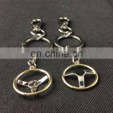 2017 Factory Price OEM Custom Design Double Plating Gold Silver METAL KEY RING Keychain thumbnail-4