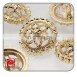 Snowflakes Shaped Hollow Out Round Shiny Gold Coat Buttons,garment Buttons for Women thumbnail-1