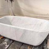 Carrara White Marble Bathtub, Italy Carrara Marble Bathroom Tubs thumbnail-1