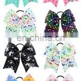 8Inches Girl Hairbands Children Unicorn Love Heart Print Hair Band With Bow thumbnail-3