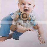 Food Grade Silicon Beads Wooden Pacifier Clips Soother Chain For Babies thumbnail-4