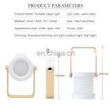 2021 Hot LED Portable Lantern Light Retractable Wooden Table Lamp Bedside Night Light Touch Sensor Hanging Lamp thumbnail-7