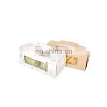 Wholesale Cheese Roll Packing Box Kraft Paper Packing Cupcake Paper Cake Roll Transparent Box