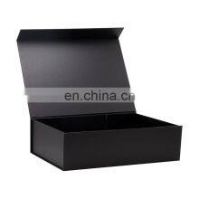 Luxury Large Plain Black Magnetic Closure Flip Top t Shirt Retail Packaging Gift Boxes thumbnail-2