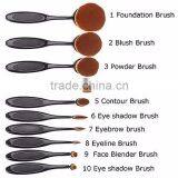 Logo Branding Oval Makeup Brush, Professional Cosmetic Makeup Brushes 10pcs/set thumbnail-5