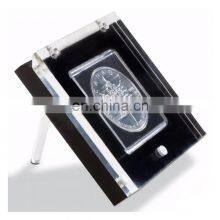 Clear Acrylic Coin Display Case Square Acrylic Coin Display Frame With Screw Holder thumbnail-2