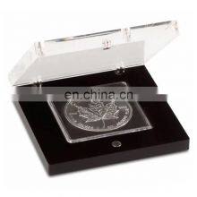 Clear Acrylic Coin Display Case Square Acrylic Coin Display Frame With Screw Holder thumbnail-3