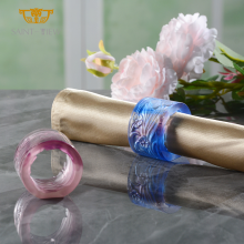 SAINT VIEW 2022 Crystal Beaded Napkin Ring Designer Decorative Wholesale Latest Arrival Table Top Fancy Napkin Holder thumbnail-4