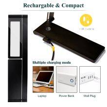 Zl-502, LED Desk Lamp, Full Spectrum, Touch All-Metal Folding Reading Lamp, With Memory Unlimited Dimming High Brightness 12W, High CRI 98, Black thumbnail-4