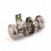 Satin Stainless Steel Passager Two Round Ball Dummy Knob Tubular Door Lock thumbnail-3