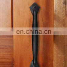 9 Inch Round Cabinet Handle Pull Solid Cast Iron Door Handle Black thumbnail-3