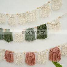 New Arrival Macrame Garland, Colorful Macrame Bunting, Boho Banner Decor, Teen Room Decor Wholesale thumbnail-4