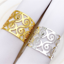 Manufacturer Wholesale Stock Hotel Banquet Event Stainless Steel Metal Napkin Rings thumbnail-2