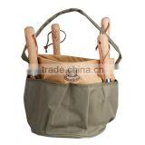 Multi Pocket Garden Tool Bag Heavy Duty Green Polyester Garden Tool Tote Bag thumbnail-2