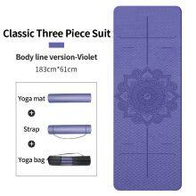 Custom Logo Fitness Equipment Soft Natural Tpe Yoga Mat Material Eco-Friendly TPE Yoga Mat