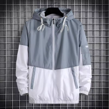OEM Custom Logo Wind Breaker Fashion Men Outdoor Sports Plus Size Windbreaker Jacket For Men thumbnail-4