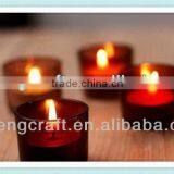 Red Glass Candle Holder