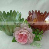Flower Shape Glass Candle Holder