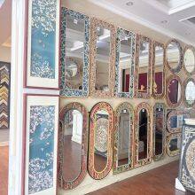 Hualun Guanse Factory Custom Islamic Wood Carving Decorative Mirror for Dubai Saudi Luxury Hotel Lobby OEM Wholesale Manufacturer thumbnail-5