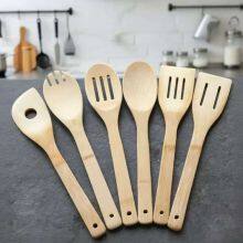 6pcs Eco Bamboo Cooking Spoons Set,bamboo Wood Utensils Wholesale thumbnail-1