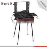 Lighted Aluminum Makeup Case With Legs With 4 Universal Wheels thumbnail-5