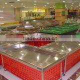 Supermarket Stainless Steel Cooling Table Ice Fresh Cooler Box Table Cooler Table thumbnail-2