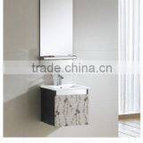 Waterproof Wholesale Wall Mount Hotel Solid Wood Square Small Bath Vanity Sets thumbnail-2