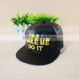 Fashion Hiphop COCO MAKE ME DO IT Embroidery Flat Brim Leather Cap Snapback thumbnail-3