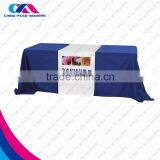 White Blue Stretch Table Cover Table Cloth thumbnail-3