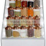 Glass Spice Jar With Copper Cover, Glass Jars for Bulk Foods, Sweet Candy Chocolate Cookie Jars BK1525 thumbnail-4