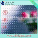 Shahe Haojing Clear Printing Diamond Amber Beehive Patterned Glass Figured Glass Rolled Glass thumbnail-1