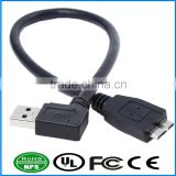 USB 2.0 AM To Micro B Cable 90 Degrees Right Angle Highspeed Connecting Datawire For Android Phone Charging Cable