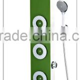 green bath shower rain shower shower columntempered shower panel faucet hydro generator with signle hand shower