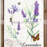 Decorative Purple Flowers and Butterfly Printing Wall Paint
