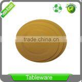 Biodegradable Eco Friendly Bamboo Fiber Dinnerware Large 9 Inch Round Dinner Plate Set in Gift Box thumbnail-1