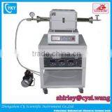 Mini Graphite Tube Furnace Mini Graphene Film CVD Quartz Tube Furnace Upto 1200C With Digital Gauge