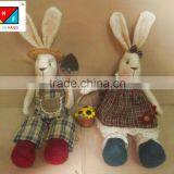 Best Sale Handmade Plush Straw Easter Bunny Drop shipping